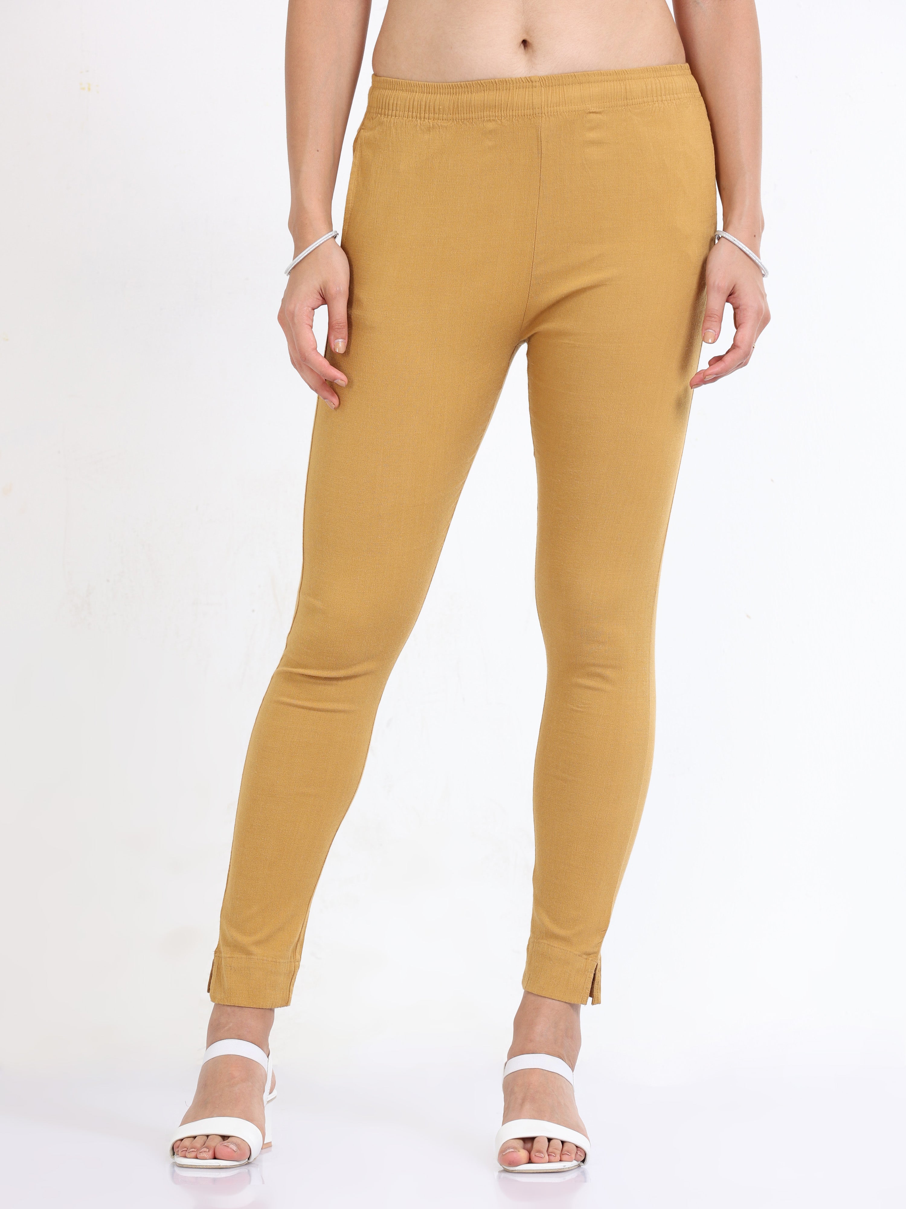 Dark Beige Rayon Stretchable Kurti Pant