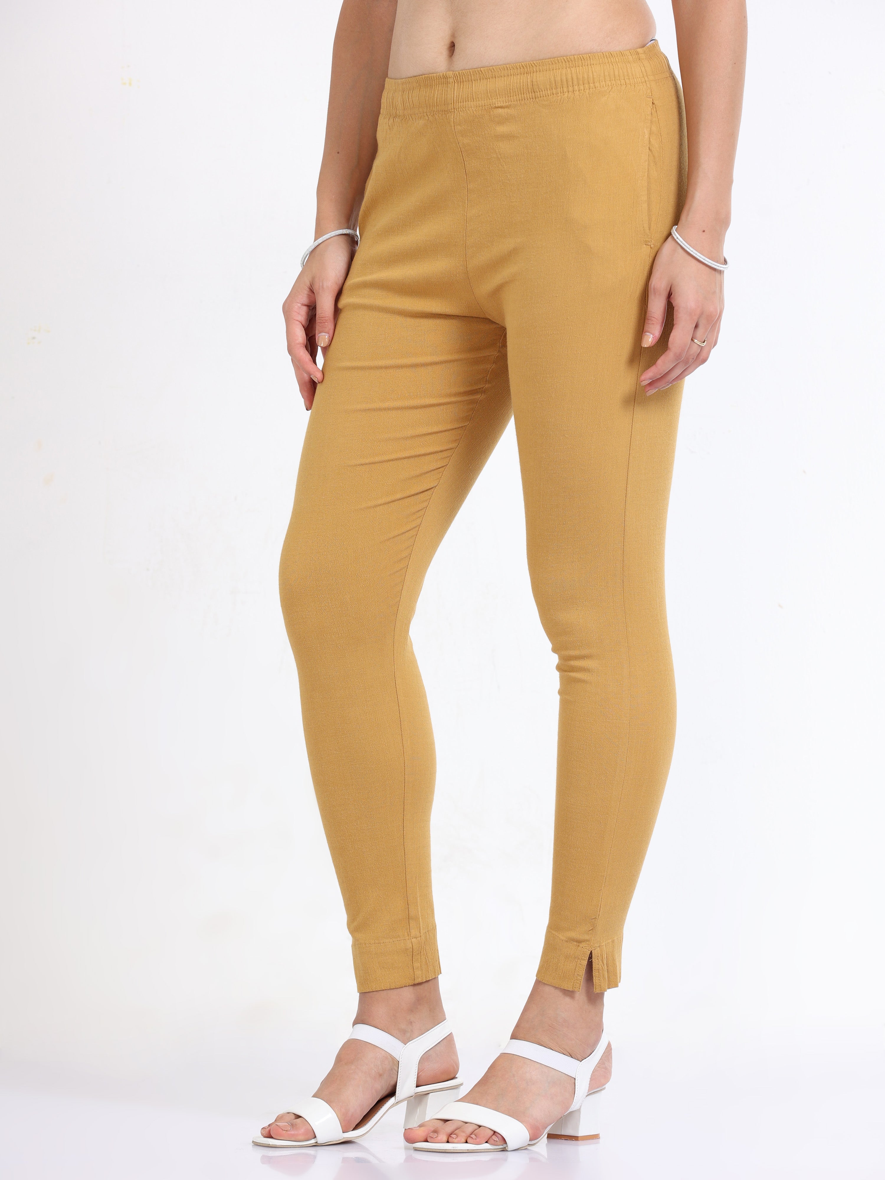 Dark Beige Rayon Stretchable Kurti Pant