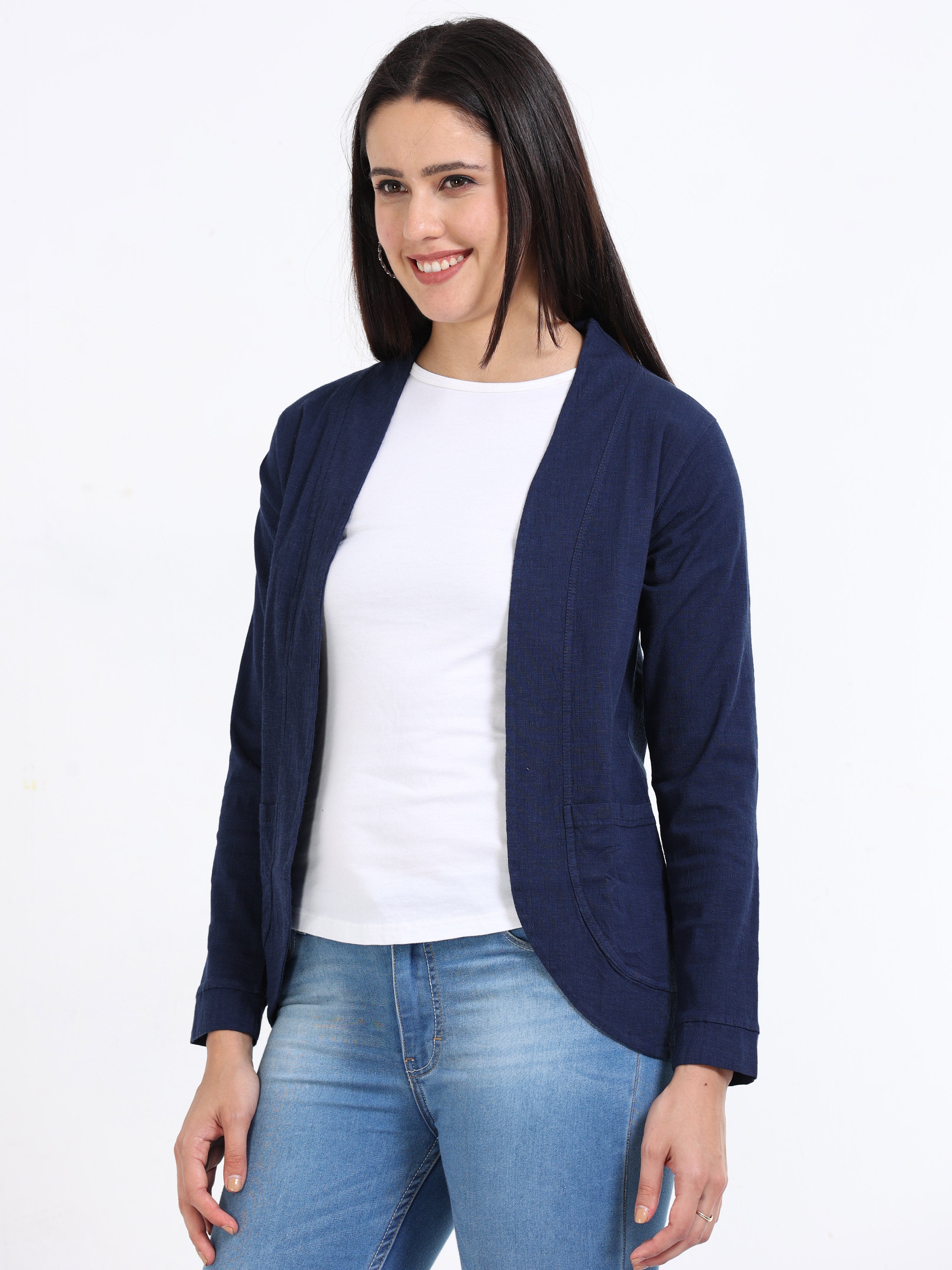 Rayon Stretchable Shrug Denim