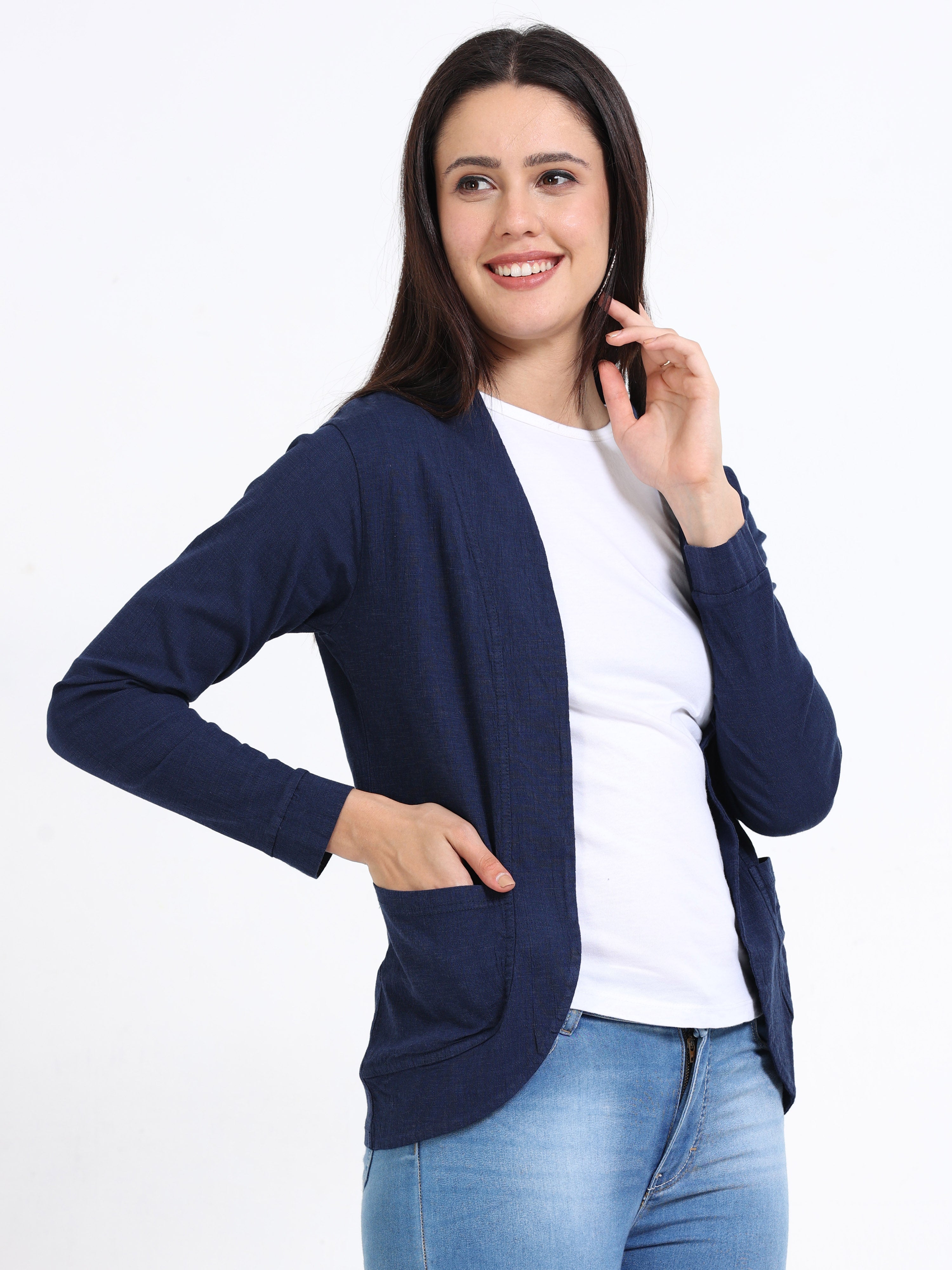 Rayon Stretchable Shrug Denim
