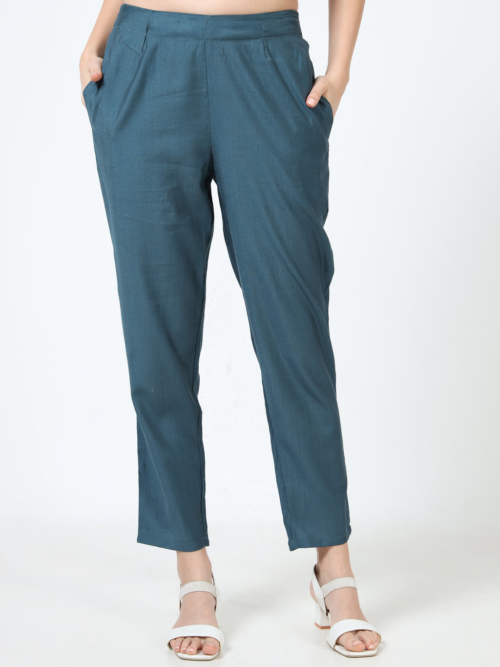 Rayon Printed Coord Set – Blue Serenity