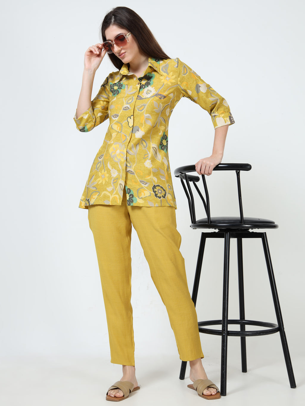 Rayon Printed Coord Set – Sunshine Bloom