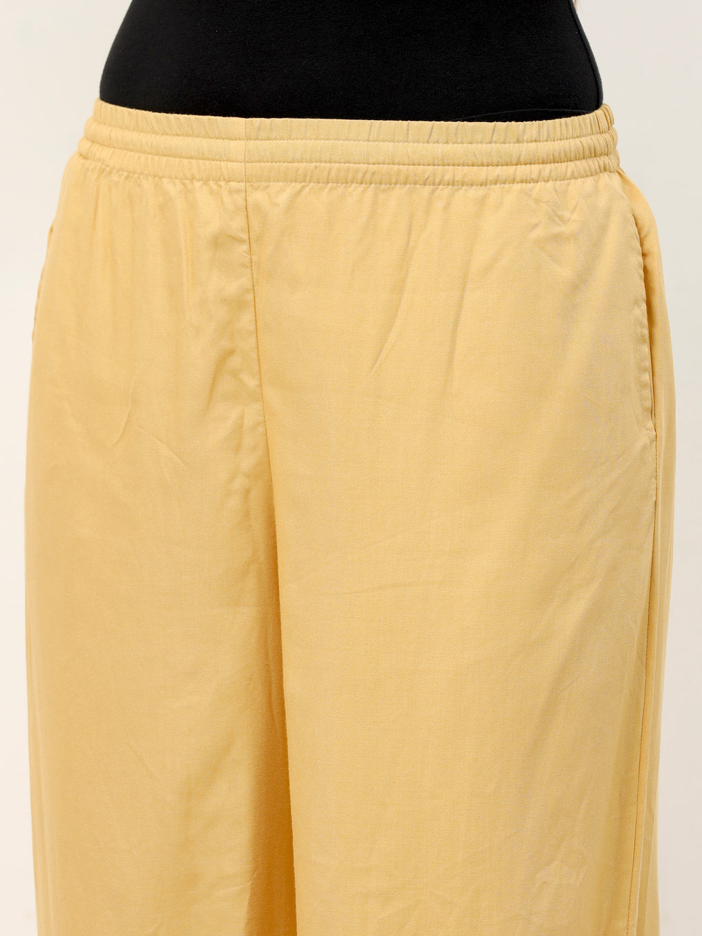 Beige Viscose Palazzo Pant Plain