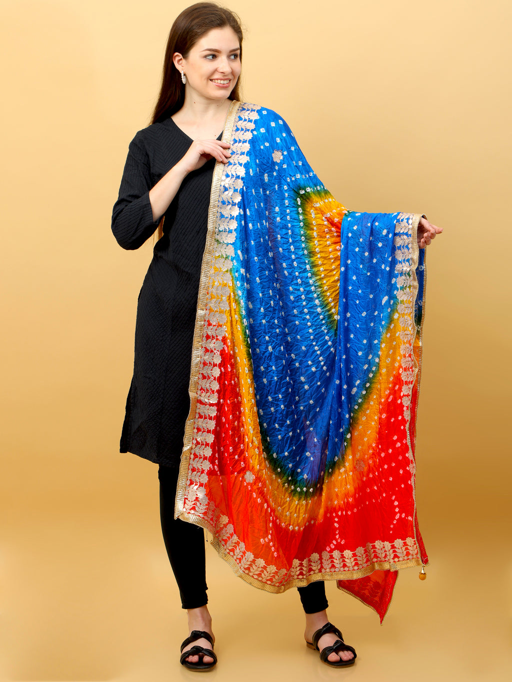 Bandhani Gota Dupatta