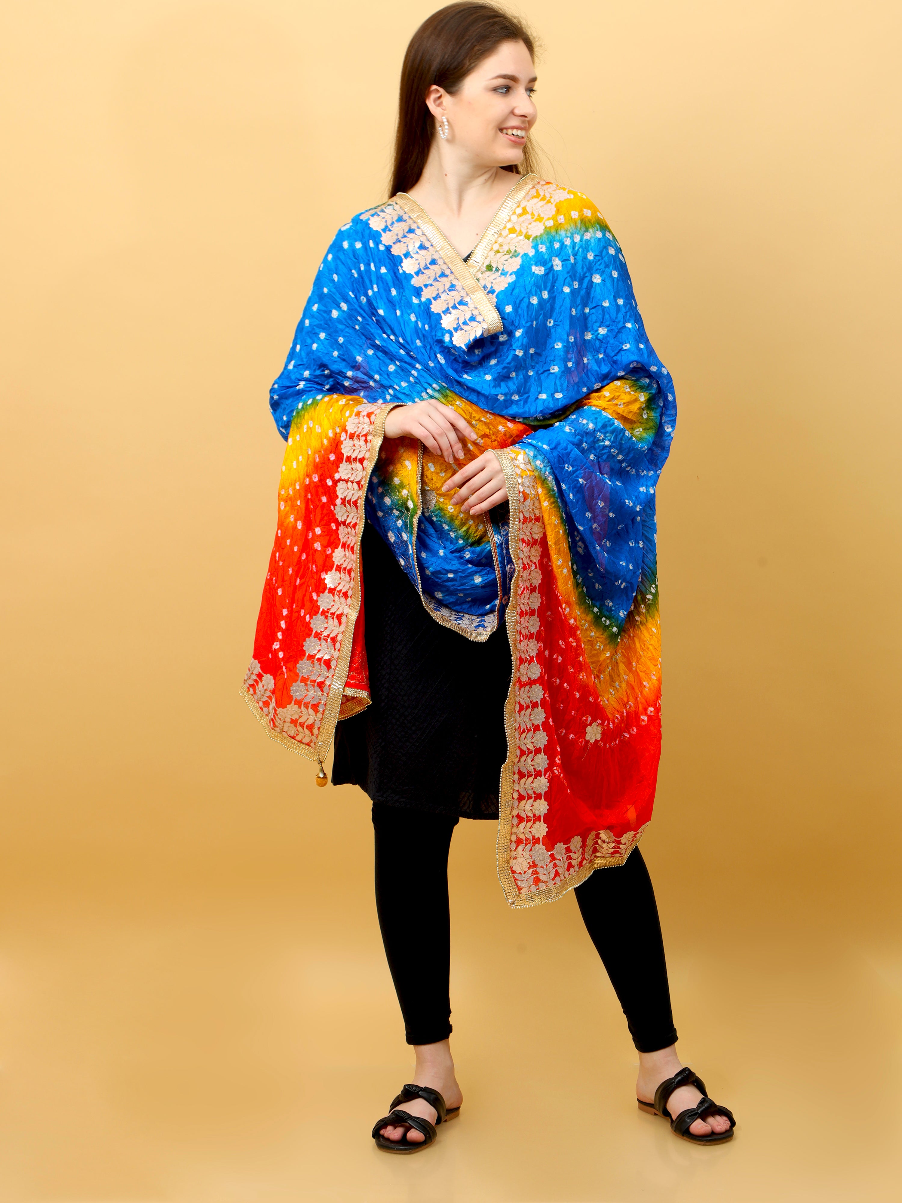Bandhani Gota Dupatta