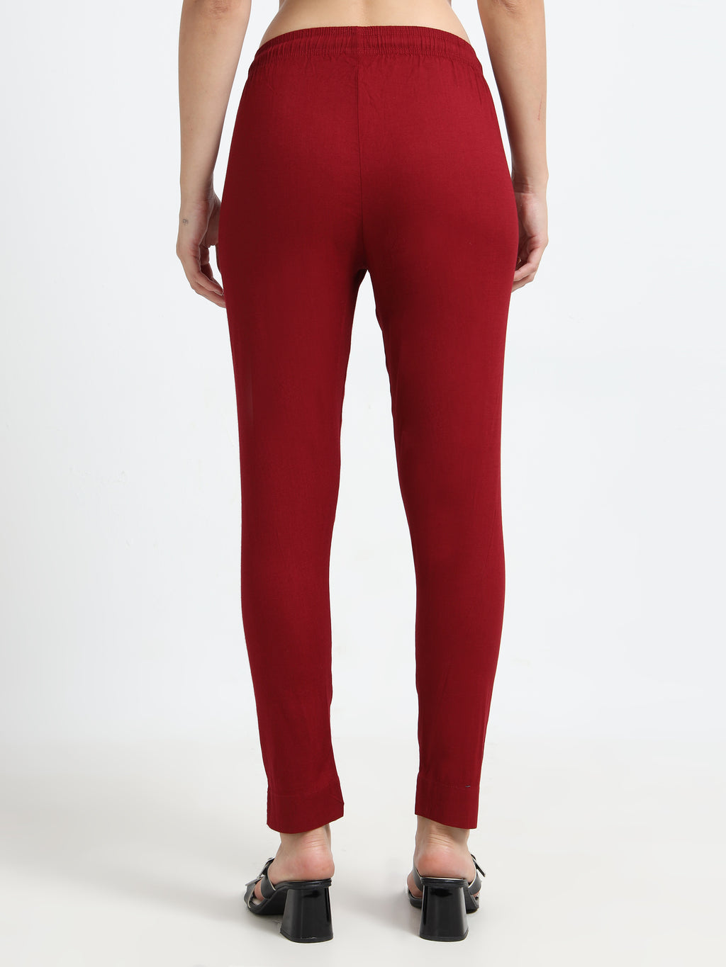Maroon Rayon Stretchable Kurti Pant