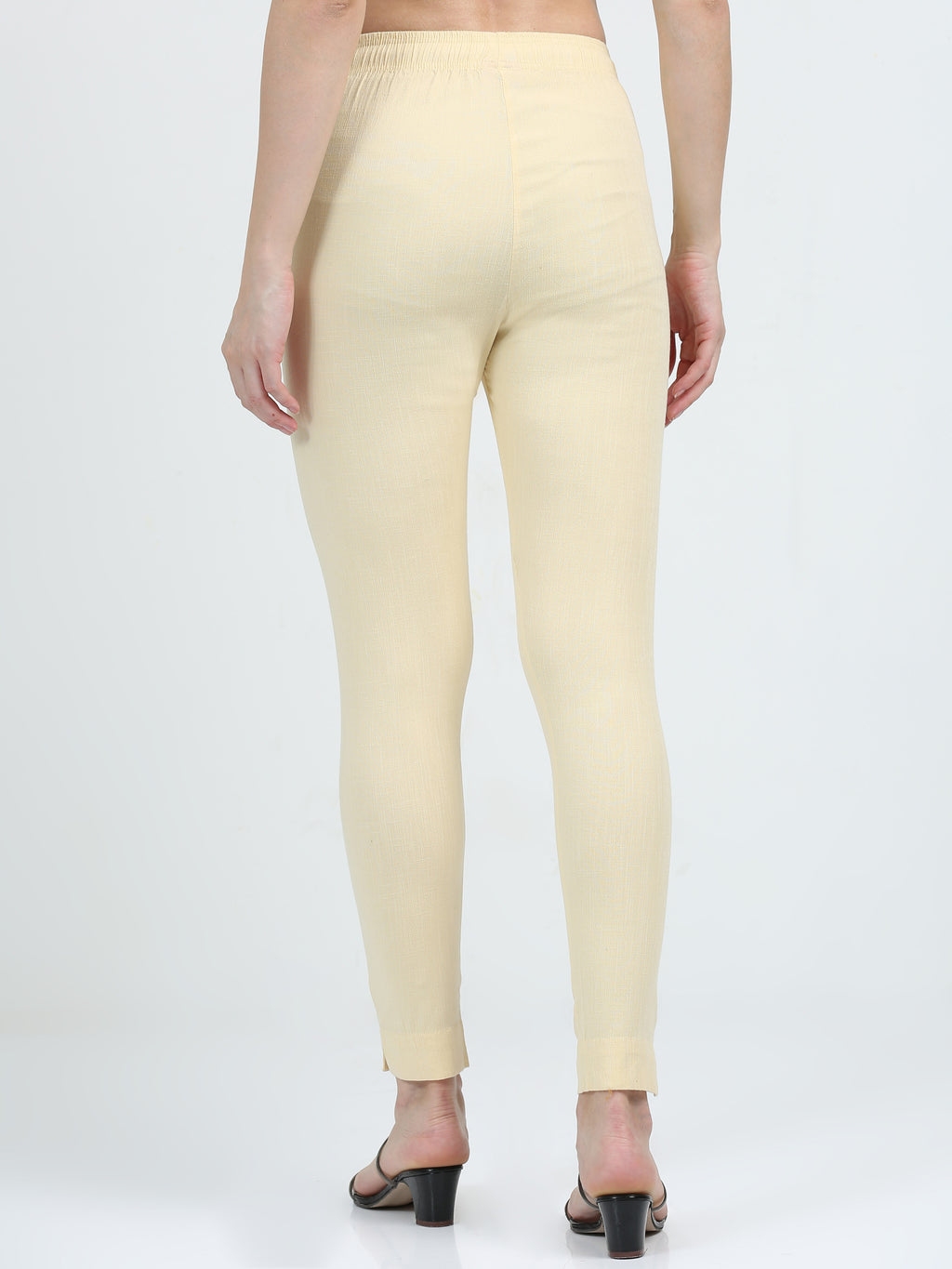 Cream Rayon Stretchable Kurti Pant