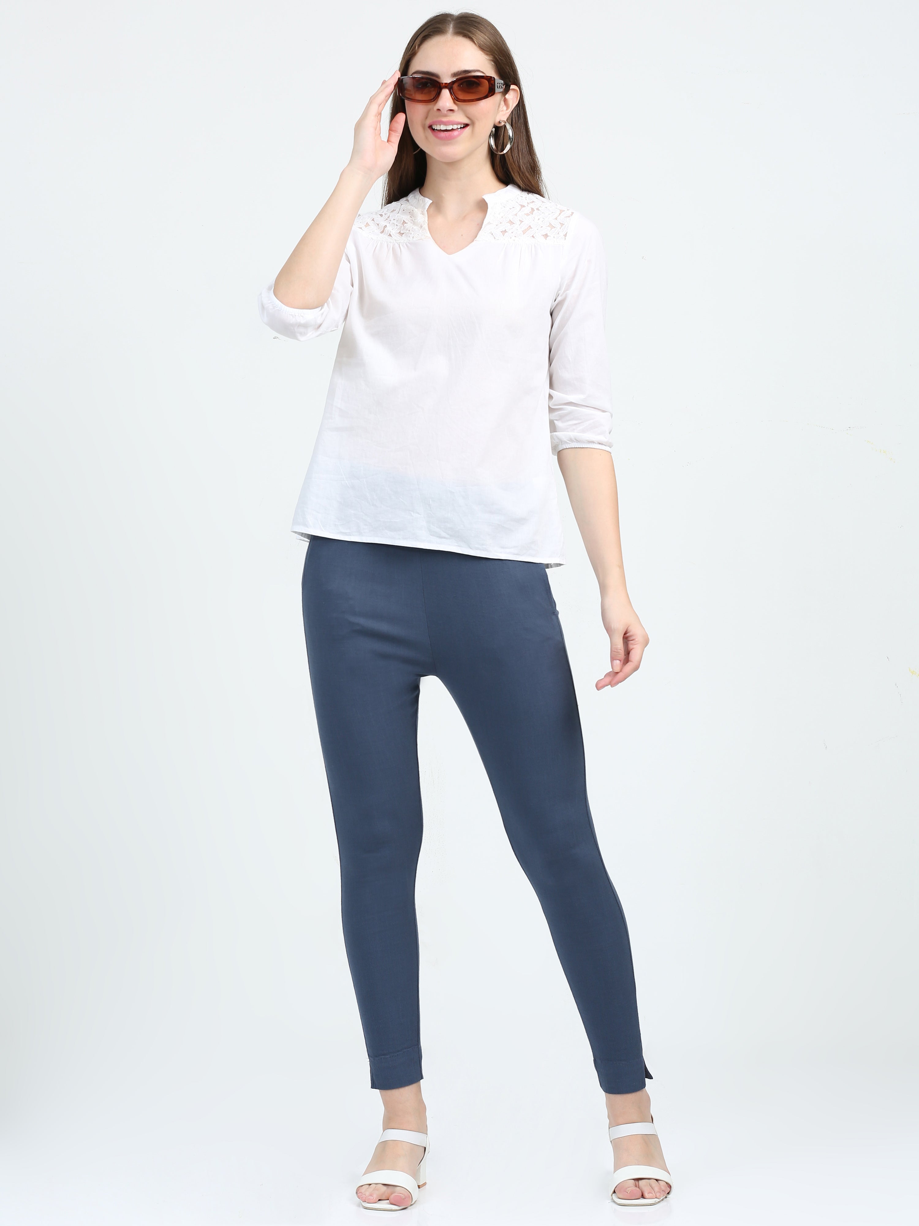 Dark Grey Rayon Stretchable Kurti Pant