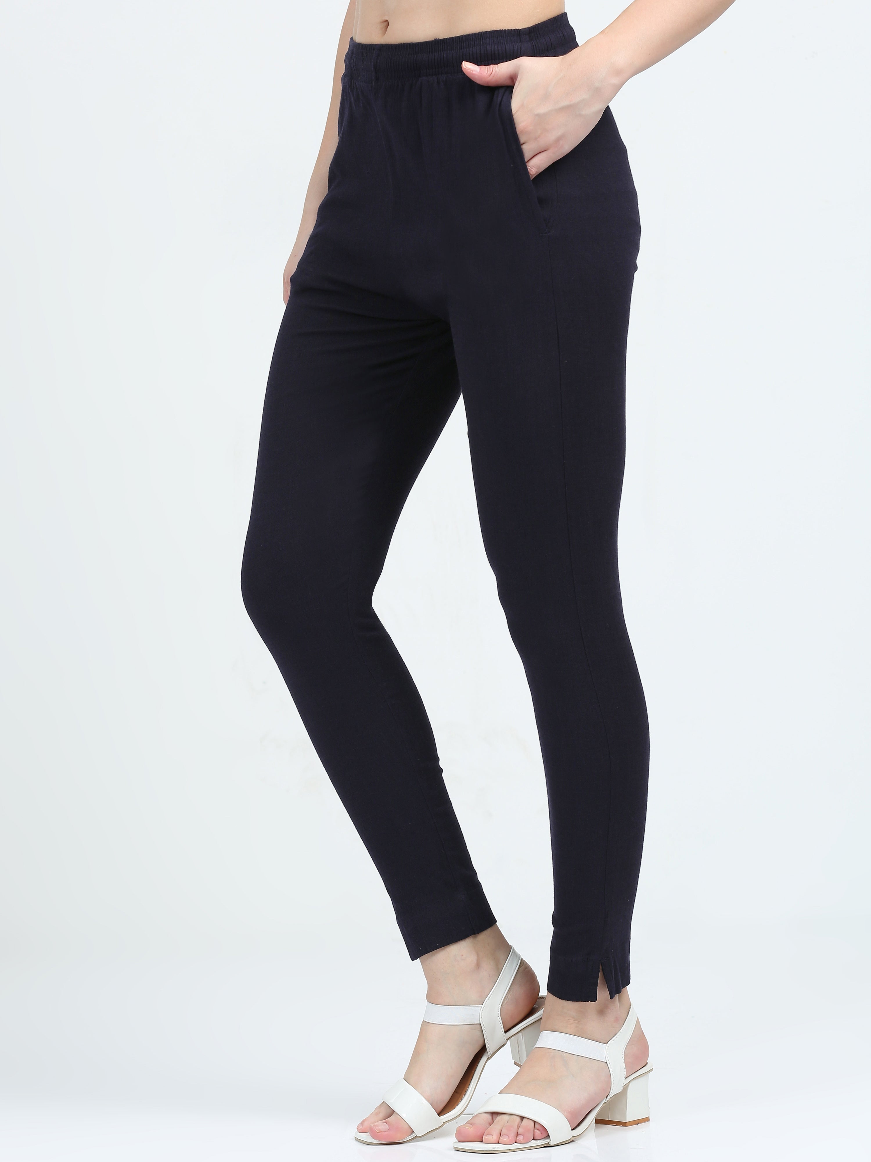 Navy Blue Rayon Stretchable Kurti Pant