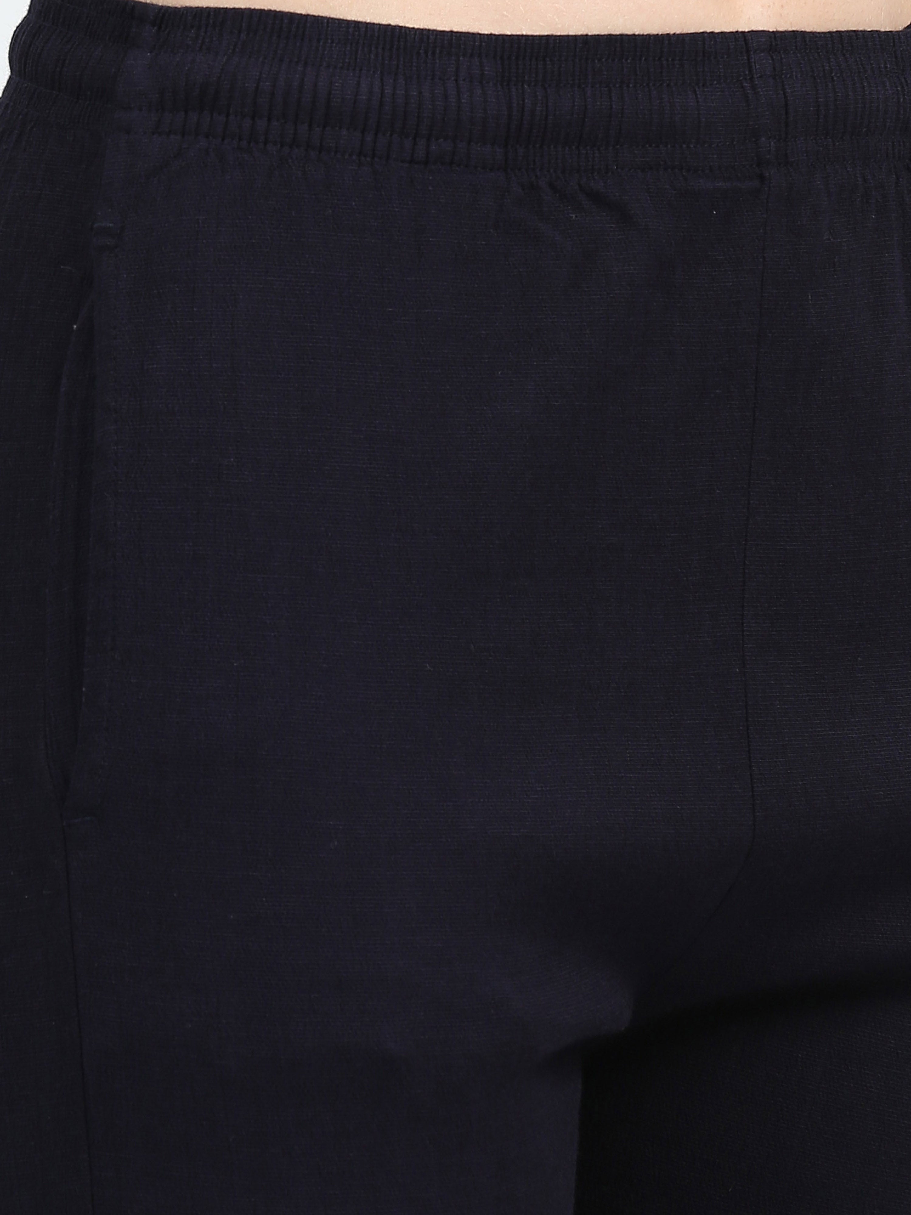 Navy Blue Rayon Stretchable Kurti Pant