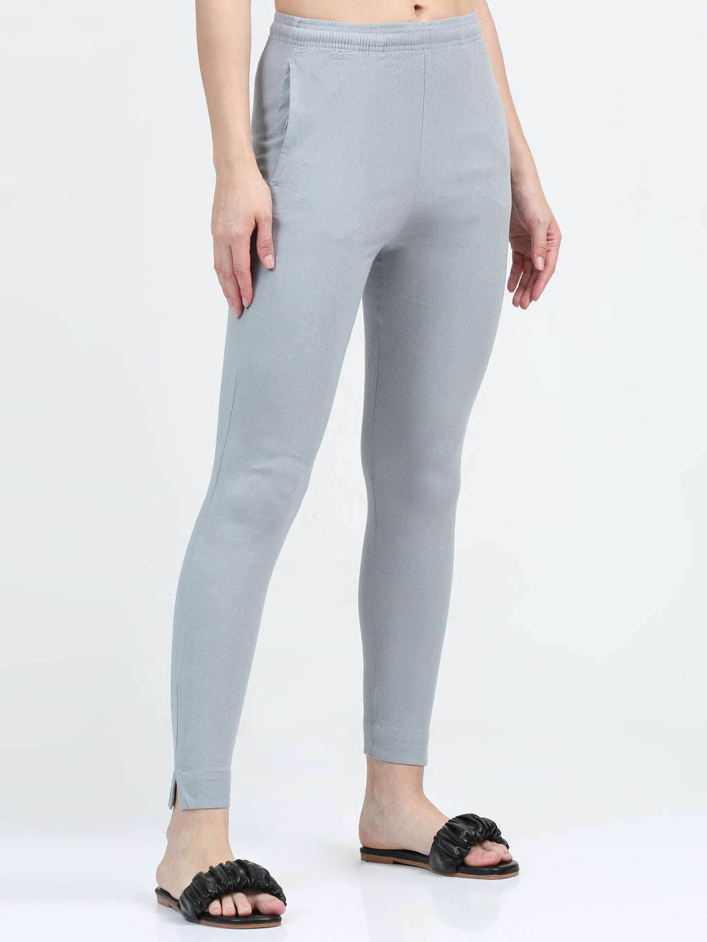 Lt Grey Rayon Stretchable Kurti Pant