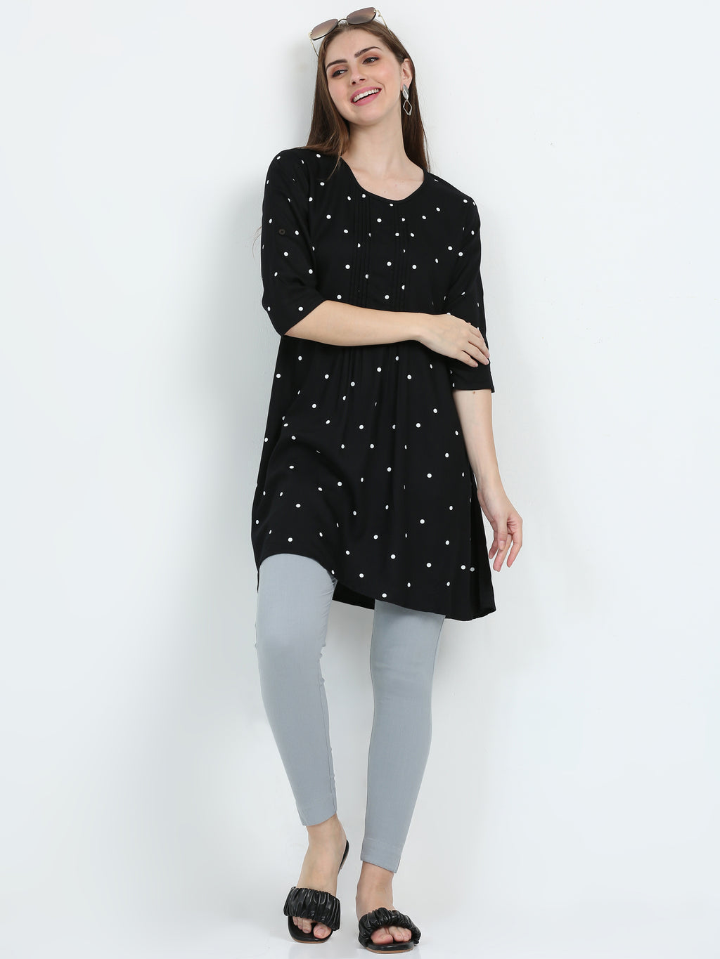 Lt Grey Rayon Stretchable Kurti Pant