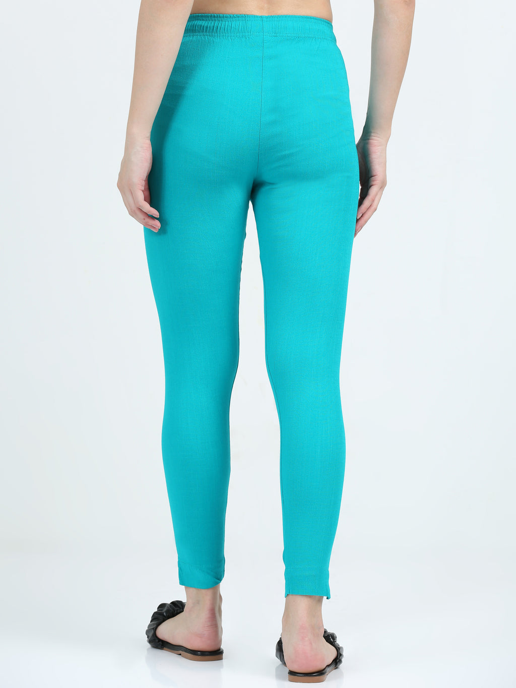 Rama Green Rayon Stretchable Kurti Pant