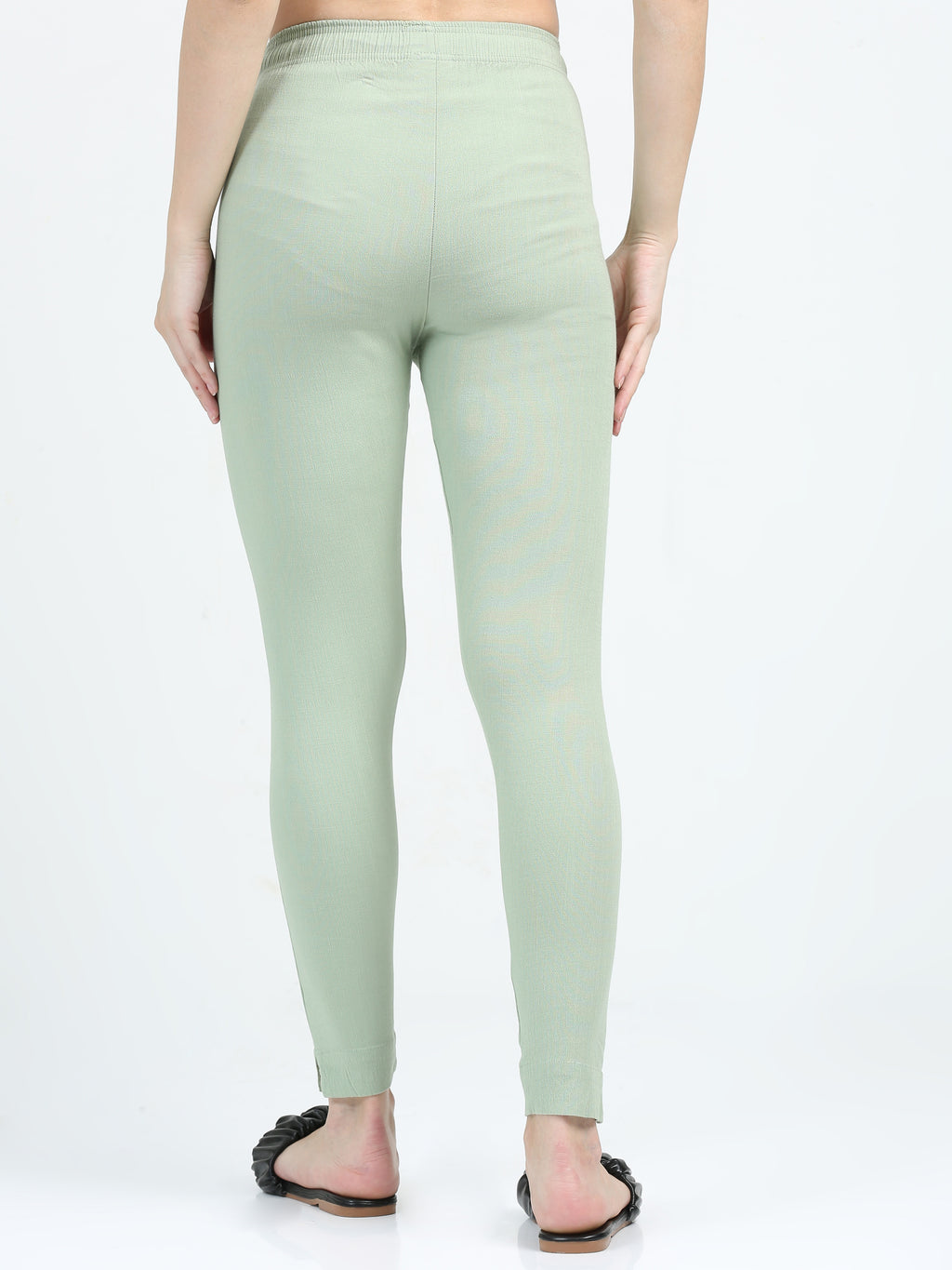 Pista Green Rayon Stretchable Kurti Pant