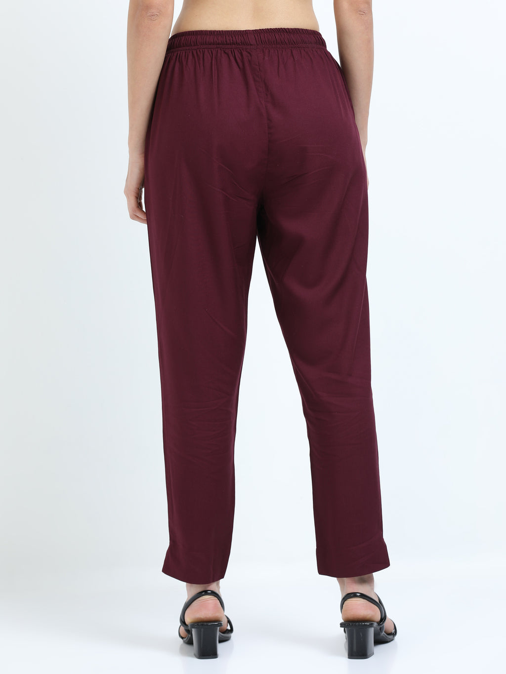 Maroon Viscose Rayon Kurti Pant