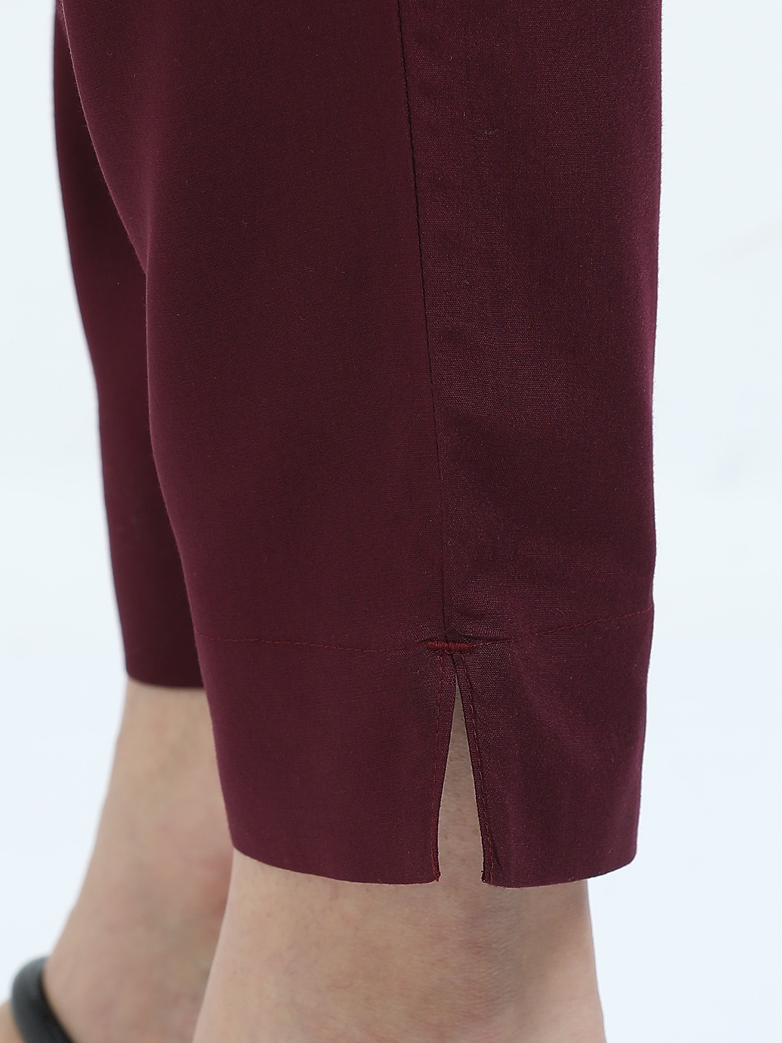 Maroon Viscose Rayon Kurti Pant