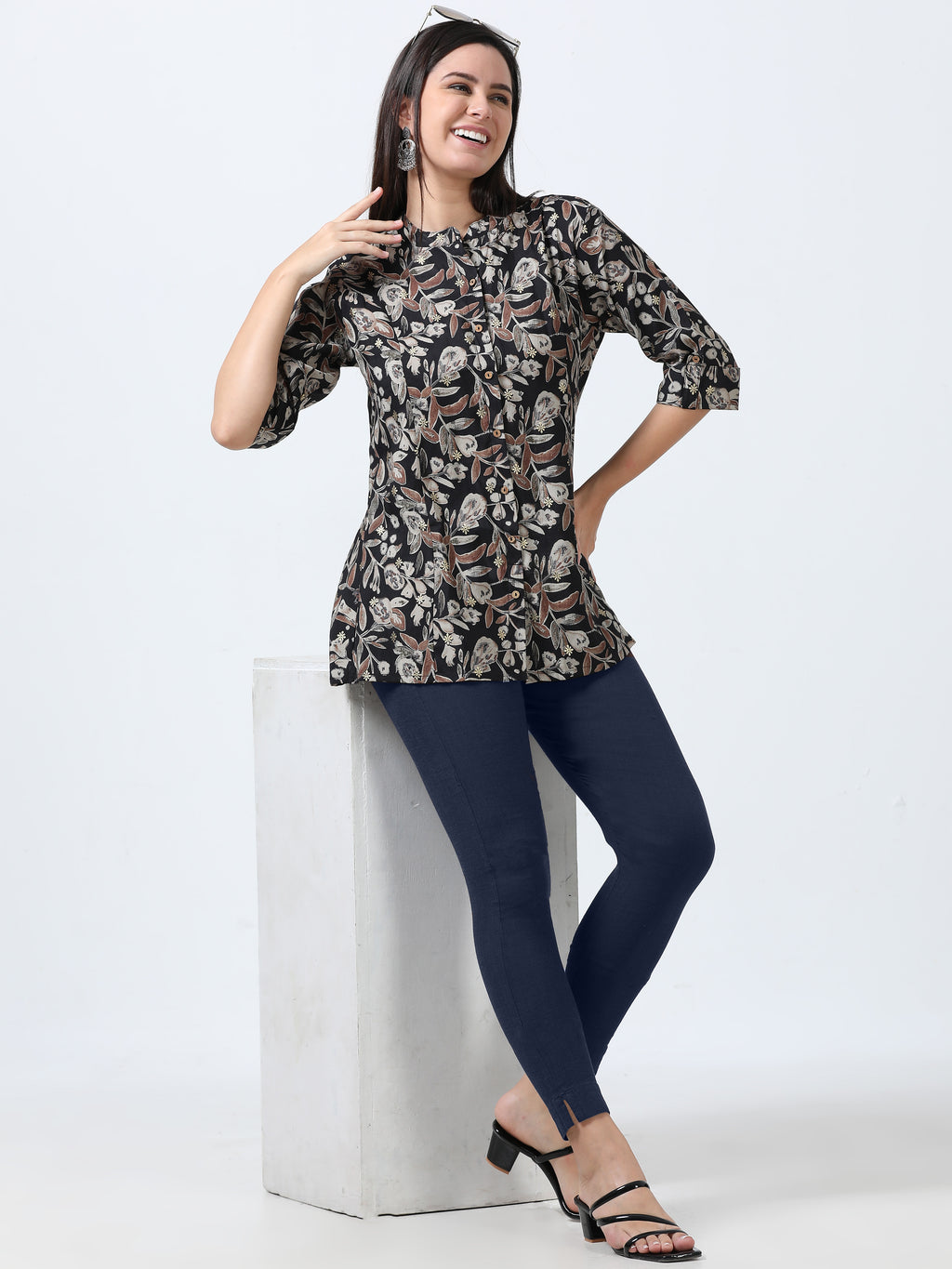 Denim Rayon Stretchable Kurti Pant