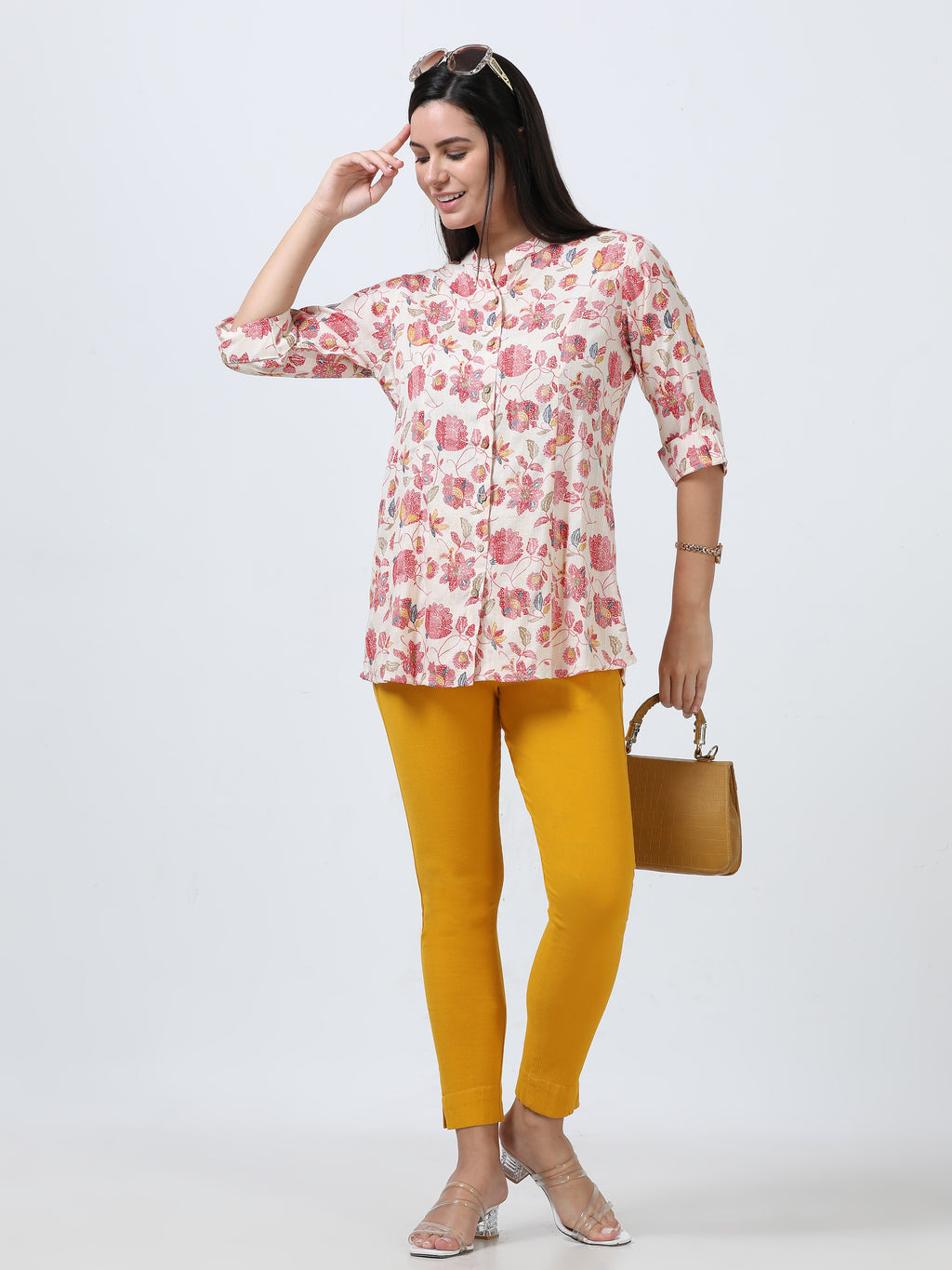 Mustard Rayon Stretchable Kurti Pant