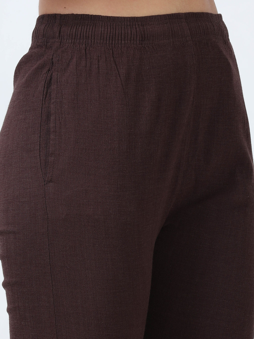 Cola Brown Rayon Stretchable Kurti Pant