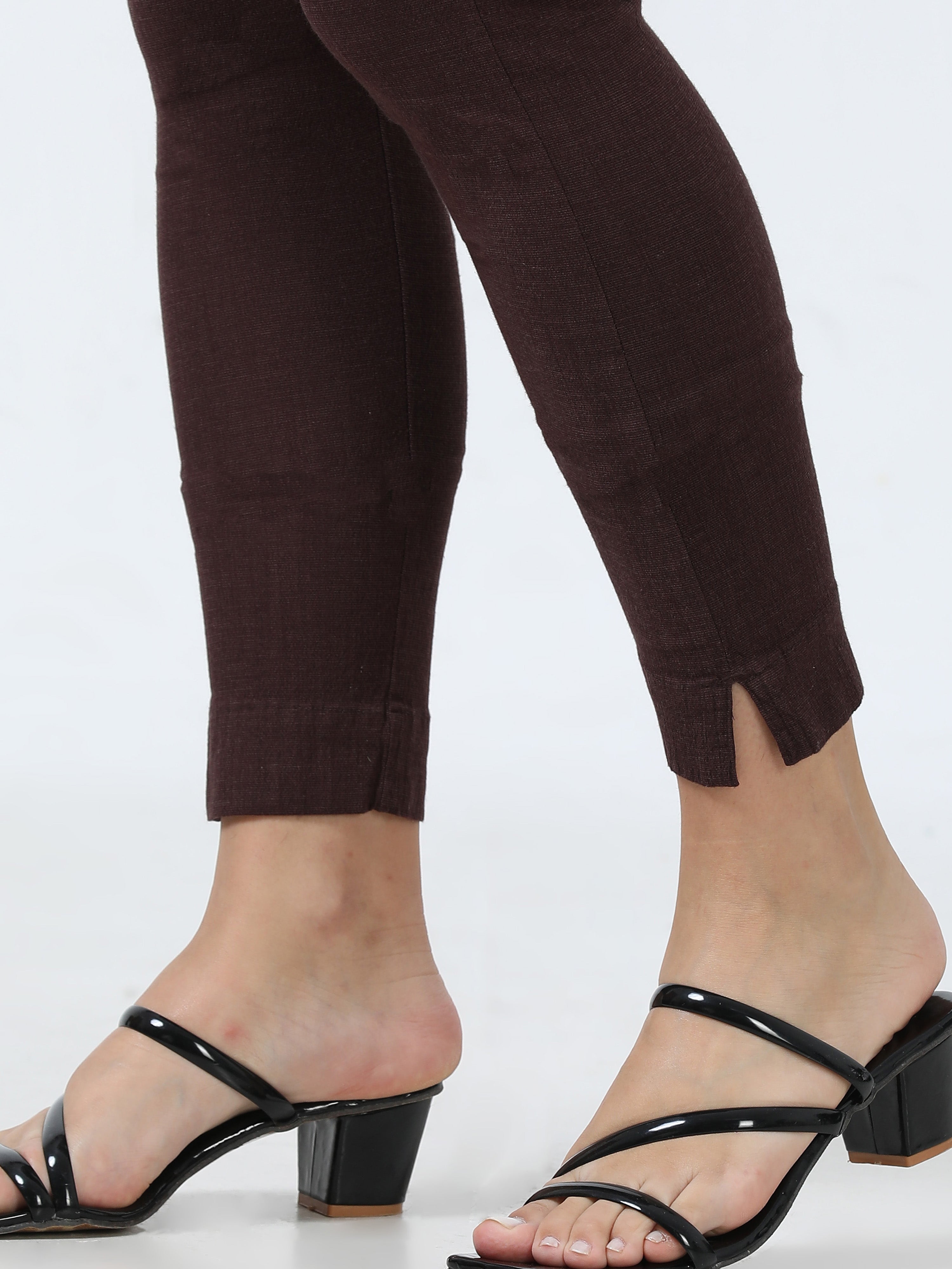 Cola Brown Rayon Stretchable Kurti Pant