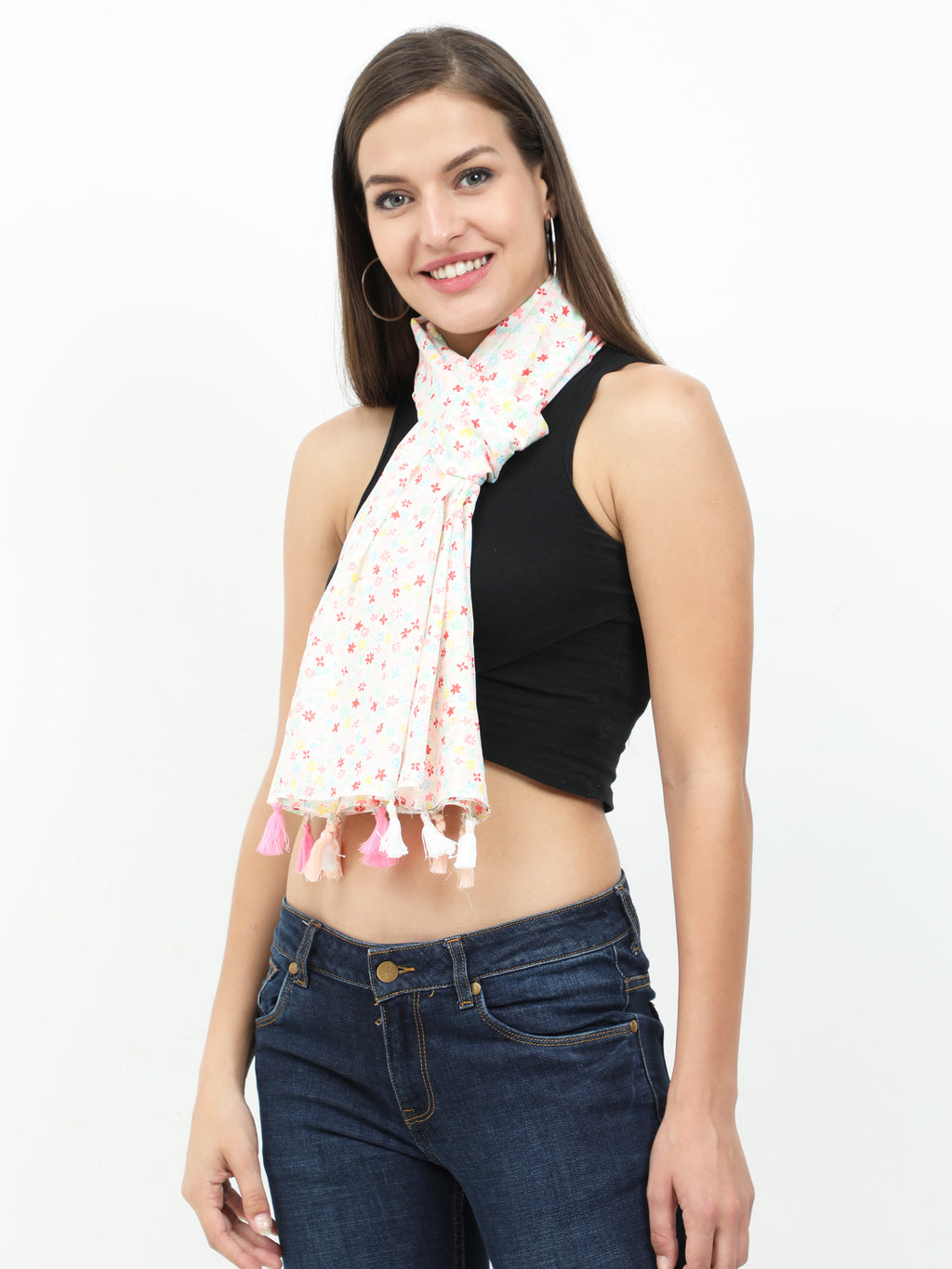 Multicolor Floral Print Scarf
