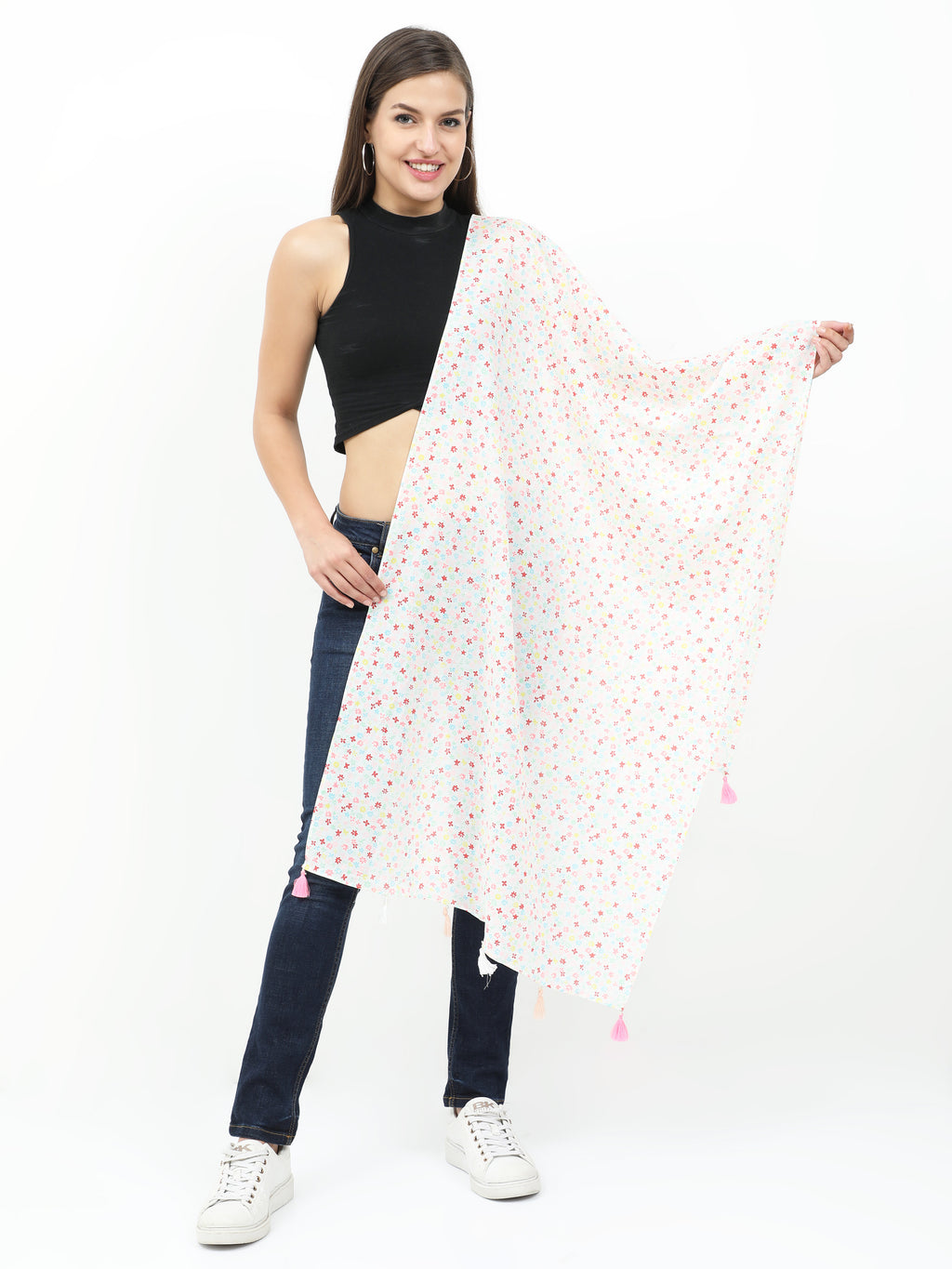 Multicolor Floral Print Scarf