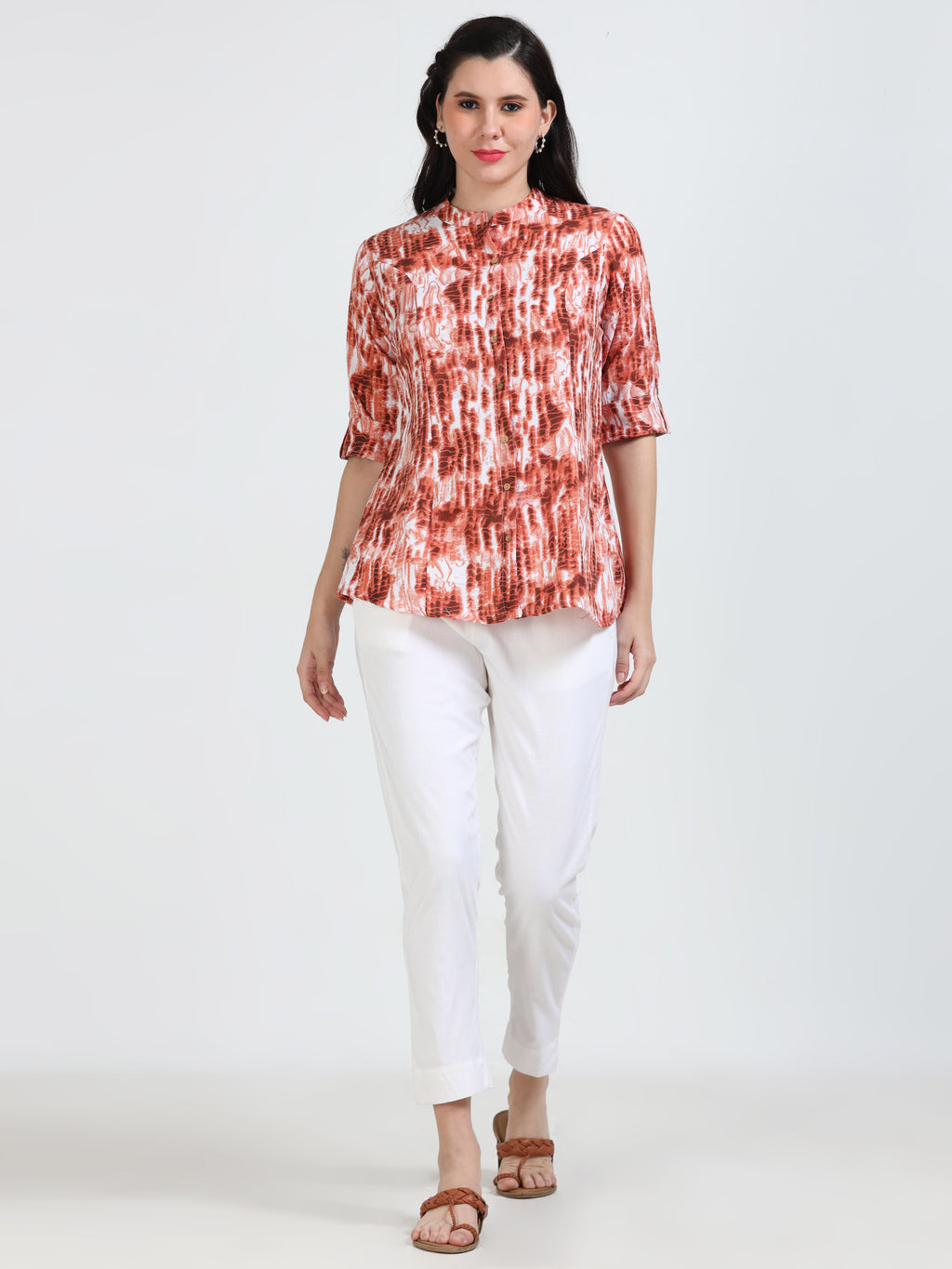 White Rayon Stretchable Kurti Pant